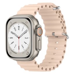 Oceánský řemínek pro Apple Watch Series 3/2/1 (38mm) - Bledě růžový