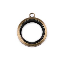 Medailonek rozevírací na magnet Ø30 mm, barva 4 staromosaz