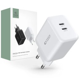 NABÍJEČKA NA MOBIL A TABLET TECH-PROTECT C35W 2-PORT NETWORK CHARGER PD35W - Bílá