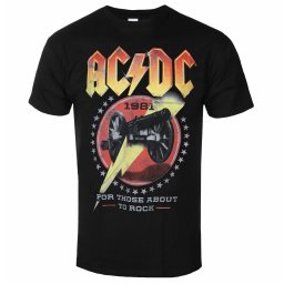 tričko pánské AC/DC - For Those About To Rock - BLACK - ROCK OFF - ACDCTS75MB