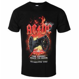 tričko pánské AC/DC - FTATR 40th Flaming - Black - ROCK OFF - ACDCTS96MB