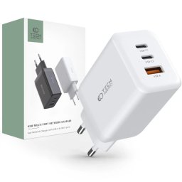 Rychlá nabíječka do sítě - Tech-Protect, C65W PD65W/QC3.0 - Bílá