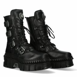 boty NEW ROCK - CRUST NEGRO, CRUST NEGRO, TOWER - M.WALL373-S6