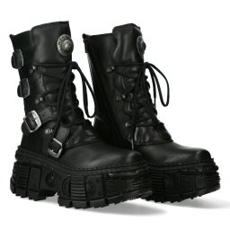 boty NEW ROCK - CRUST NEGRO, TANK - M.WALL373-S5