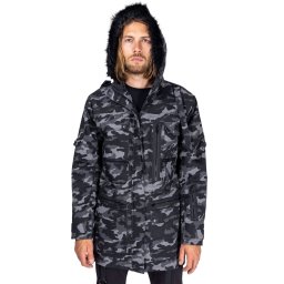 bunda pánská VIXXSIN - QUILLION PARKA - GREY CAMO - POI1253