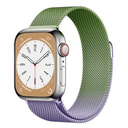 Řemínek iMore MILANESE LOOP Apple Watch Series 3/2/1 (42mm) - Fialový - zelený