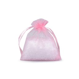 Dárkový pytlík 7x9 cm organza, barva 3 růžová sv.