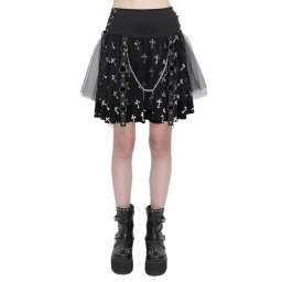 sukně dámská DEVIL FASHION - SWEET PANDEMONIUM - WHITE - SKT15702