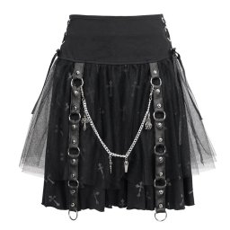 sukně dámská DEVIL FASHION - SWEET PANDEMONIUM - BLACK - SKT15701