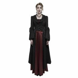 kabát dámský DEVIL FASHION - Gothic Flared Sleeved Beaded Long - ECT012