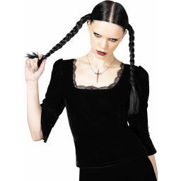 tričko dámské (top) KILLSTAR - Dottie Dottie Velvet - Black - KSRA008290