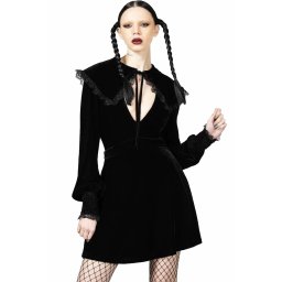šaty dámské KILLSTAR - Emilee Emilee Collar - Black - KSRA008289