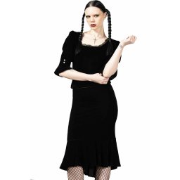 sukně dámská KILLSTAR - Drusilla Midi - Black - KSRA008306