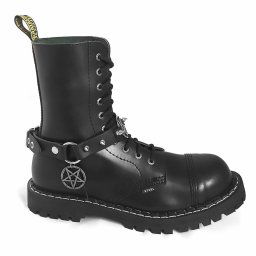 obojek (postroj na botu) Triple Pentagram Classic Boot Strap - LSF3 08