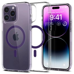 Pouzdro Spigen Ultra Hybrid MagSafe Graphite iPhone 14 Pro Max - Deep Purple