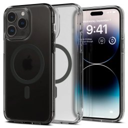 Pouzdro Spigen Ultra Hybrid MagSafe Graphite iPhone 14 Pro Max - Frosted Black