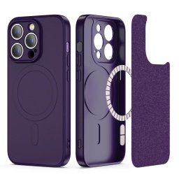 Pouzdro Tech-Protect Icon MagSafe iPhone 14 Pro Max - Tmavě fialové