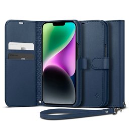 Pouzdro Spigen Wallet S Apple iPhone 14 - Modré