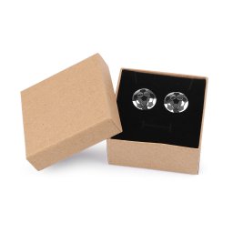 Manžetové knoflíky v dárkové krabičce, barva 1 platina fotbalový míč