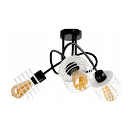 Berge Stropní závěsné svítidlo LOFT - 3xE27 - SPRING WHITE LK0002-3XKB004