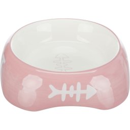 Keramická miska CAT s rybí kostrou 13 cm, 0,2 l Barva: růžová