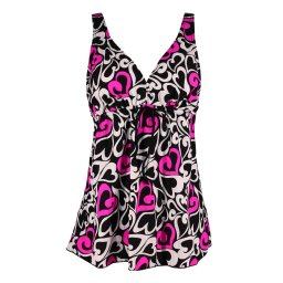 Olivie srdcové tankini plavky tílko S136-20 XL černá