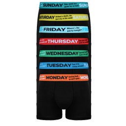 Week pánské boxerky s názvy dnů 5068 - 7bal. L vícebarevná