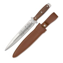 Albainox nůž 32611 s pevnou čepelí a koženým pouzdrem