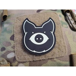 JACKETS TO GO nášivka MONSTER PIG plast velcro GLOW IN THE DARK