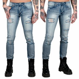 kalhoty pánské (jeans) WORNSTAR - Rampager Shredded - Classic Blue - WSP-RPBSH