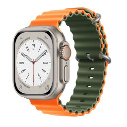 Oceánský řemínek pro Apple Watch Series 6/5/4 a SE (40mm) - Oranžová - Zelená