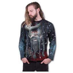 tričko pánské s dlouhým rukávem SPIRAL - VIKING WRAP - Black - W029M304