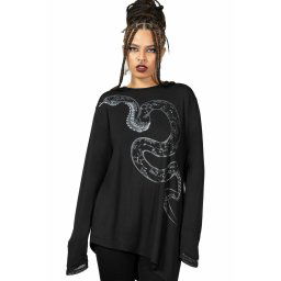 tričko dámské s dlouhým rukávem KILLSTAR - Aniliidae - Black - KSRA008520
