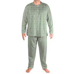 Libor pánské pyžamo s dlouhým rukávem 1-OGD-145 3XL khaki