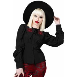 košile dámská s dlouhým rukávem KILLSTAR - Decerabia - Black - KSRA008361