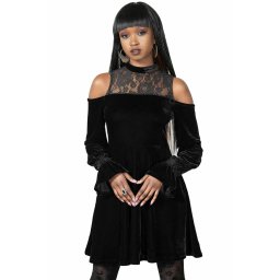 šaty dámské KILLSTAR - Baby Angeles Skater - Black - KSRA008296
