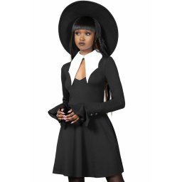 šaty dámské KILLSTAR - Fall From Grace II Skater - Black - KSRA008300