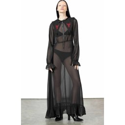 šaty dámské KILLSTAR - Miss Thumberlina Maxi - Black - KSRA008297