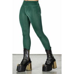 kalhoty dámské (legíny) KILLSTAR - Hematite - Dark Green - KSRA008860