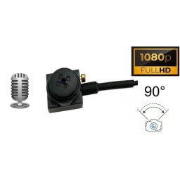 Spy FULL HD pinhole kamera v knoflíku 90° úhel + audio nahrávání
