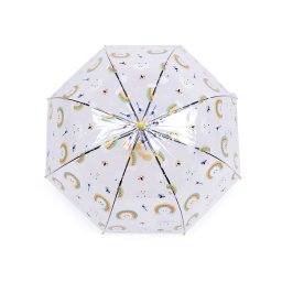 Dětský průhledný vystřelovací deštník, barva 1 žlutá duha