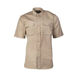 Košile TROPICAL krátký rukáv na knoflíky KHAKI vel. L