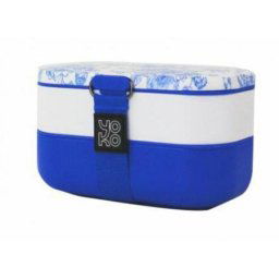 Box na jídlo Bento Yoko Design Toile de Jouy, dvoupatrový 1,2 litru