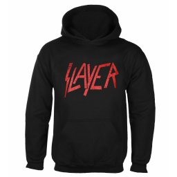 mikina pánská Slayer - Distressed Logo - BLACK - ROCK OFF - SLAYHOOD28MB