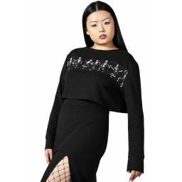 tričko dámské s dlouhým rukávem (top) KILLSTAR - La Danse Crop - Black - KSRA008598