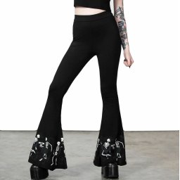 kalhoty dámské KILLSTAR - La Danse Flares - Black - KSRA008610