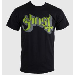 tričko pánské Ghost - Keyline Logo - Green Grey - ROCK OFF - GHOTEE02MB