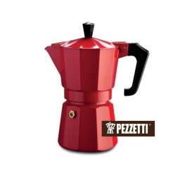 Moka konvice Pezzetti ItalExpress červená, 6 šálků