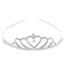 Štrasová čelenka / korunka do vlasů, barva 7 crystal