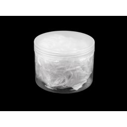 Malé gumičky do vlasů / na balení v dóze, barva 1 bílá